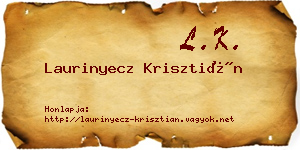 Laurinyecz Krisztián névjegykártya